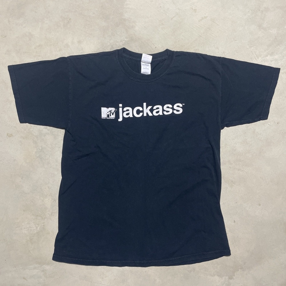 Vintage MTV Jackass Promo T Shirt SZ Large Johnny Knoxville Steve-O CKY TV